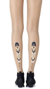 Tights - Tribal Feather Sheer