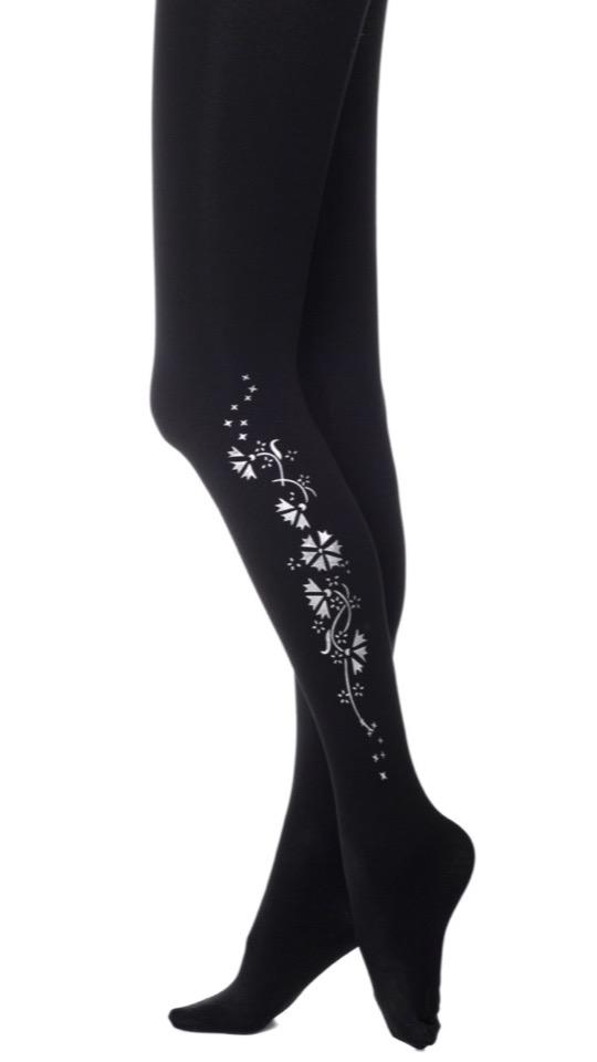 Tights - Silver Mistletoe Black – Joyfullook