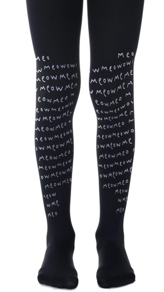 Footless Kids Tights - Hey Kitty Girl Black