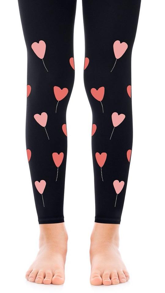 Footless Kids Tights - Love Balloons Black – Joyfullook