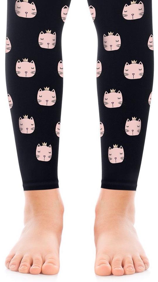 Footless Kids Tights - Hey Kitty Girl Black