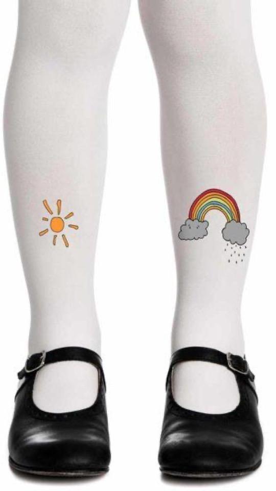Kids Tights Over The Rainbow Cream – Joyfullook